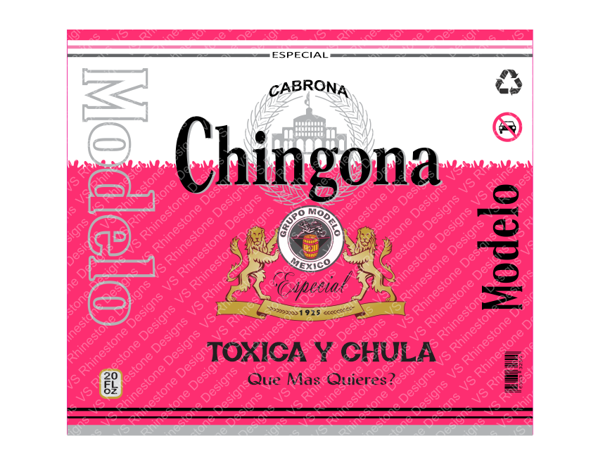 Chingona Full Color Skinny Tumbler Wrap